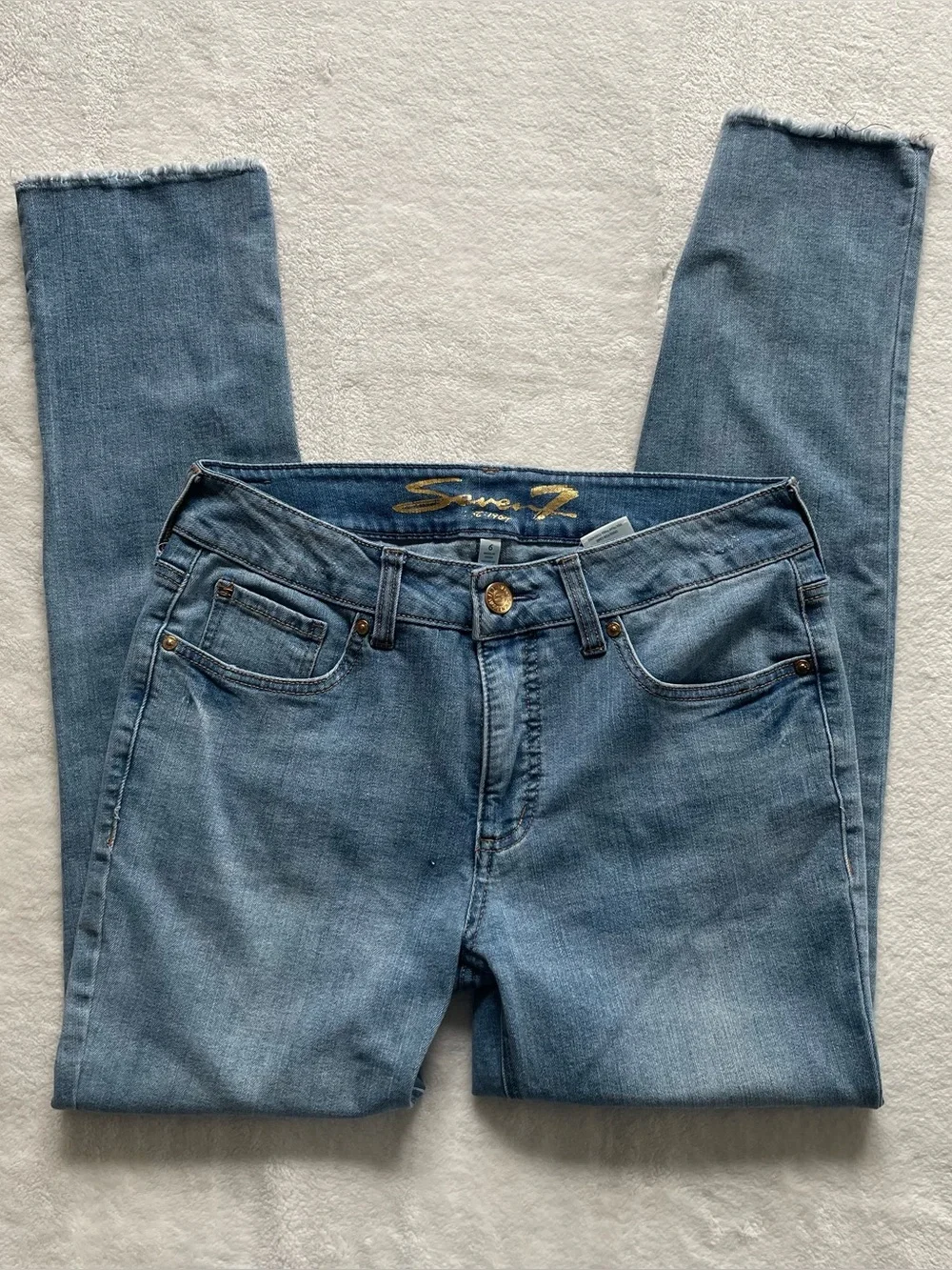 Seven7 Jeans Ankle Cropped Denim Jeans size 6 - Picture 2 of 12